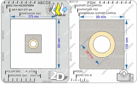 Detalii Sac pentru aspirator - Model 02b