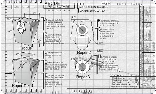 Detalii Sac pentru aspirator - Model 102b