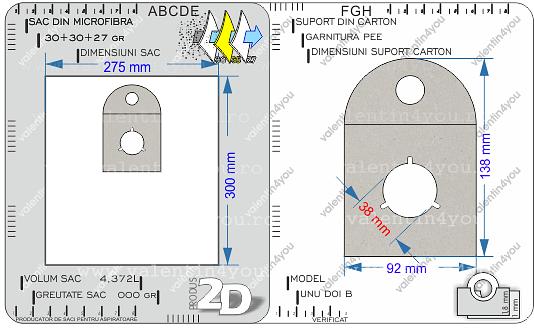 Detalii Sac pentru aspirator - Model 12b
