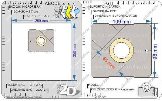 Detalii Sac pentru aspirator - Model 200b