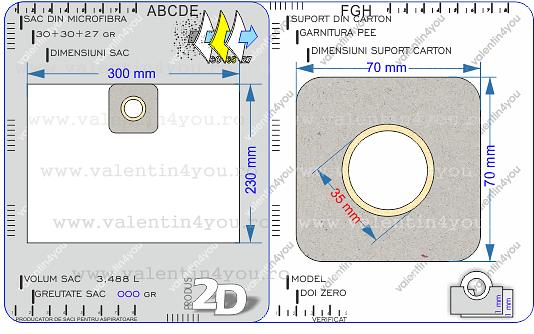 Detalii Sac pentru aspirator - Model 20b