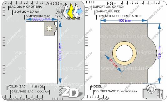 Detalii Sac pentru aspirator - Model 236b