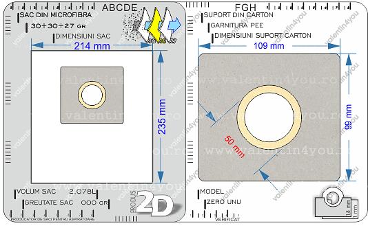 Detalii Sac pentru aspirator - Model 248b