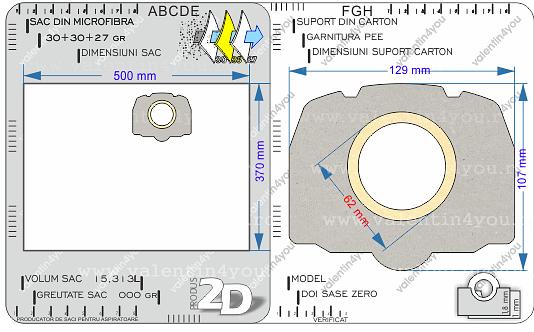 Detalii Sac pentru aspirator - Model 260b