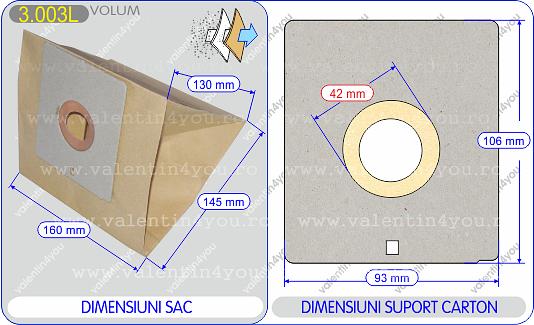 Detalii Sac pentru aspirator - Model 509