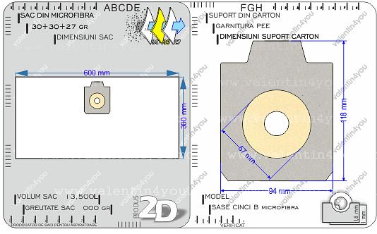 Detalii Sac pentru aspirator - Model 65b