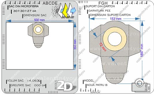 Detalii Sac pentru aspirator - Model 94b