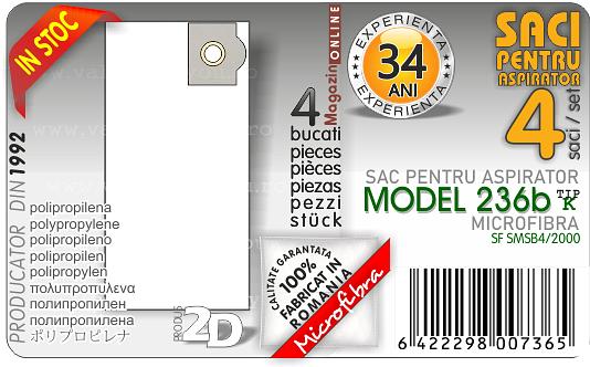 Sac pentru aspirator - Model 236b