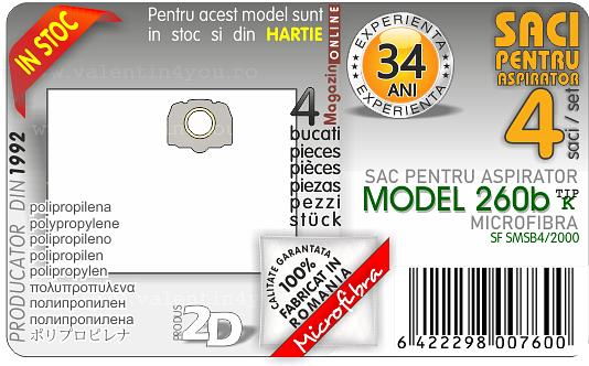 Sac pentru aspirator - Model 260b
