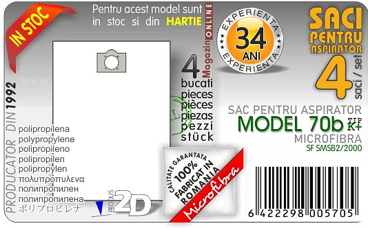Sac pentru aspirator - Model 70b